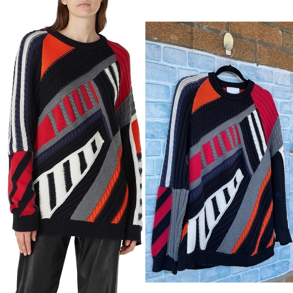 Koch Patchwork Oversized Sweater Size Medium - image 2